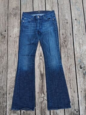 7 For All Mankind Dark Blue Flare Jeans 27